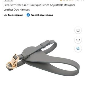 Pet Life 'Ever-Craft' Boutique Series Adjustable Designer Leather Dog Harness NW